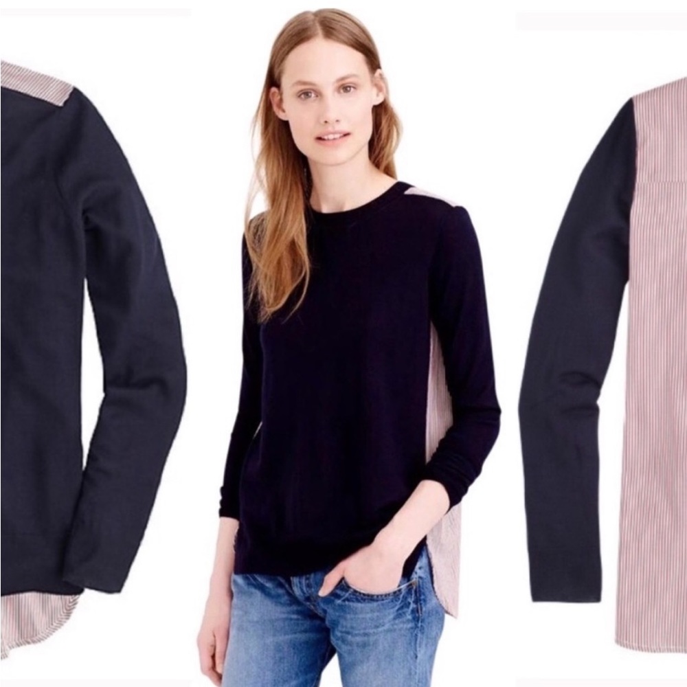 J.Crew mixed media sweater EUC